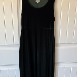 Deep Green Polyester Velvet Dress with matching velvet burnout jacket.